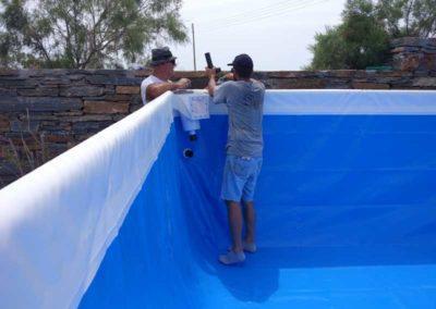 Κατασκευή πισίνας χωρίς άδεια-Τοποθέτηση εξοπλισμού