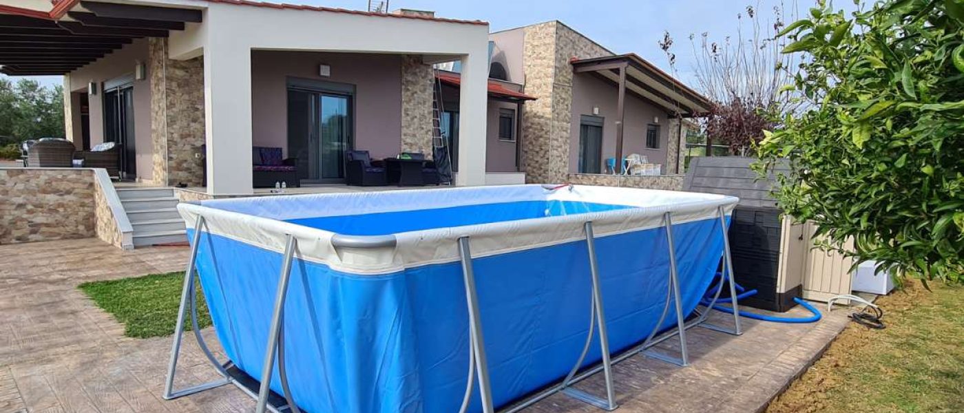 Technypool στη Πρέβεζα. Μια πισίνα τοποθετημένη έτοιμη να γεμίσει με νερό