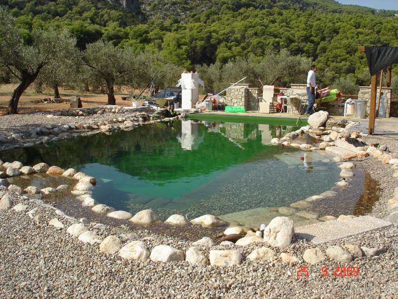 Η οικολογία στις φυσικές πισίνες. Η πλήρωση της έχει σχεδόν ολοκληρωθεί
